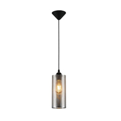 Sieve Chrome-Gold Cylinder Metal Pendant Ceiling Light D110 D195 E27 Fitting