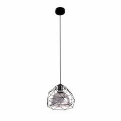 Smoky or Copper Glass Dome Black or Gold Metal Cage Pendant Ceiling Light E27
