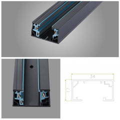 Track for 3 Conductor Tracklight adaptors Halo Type