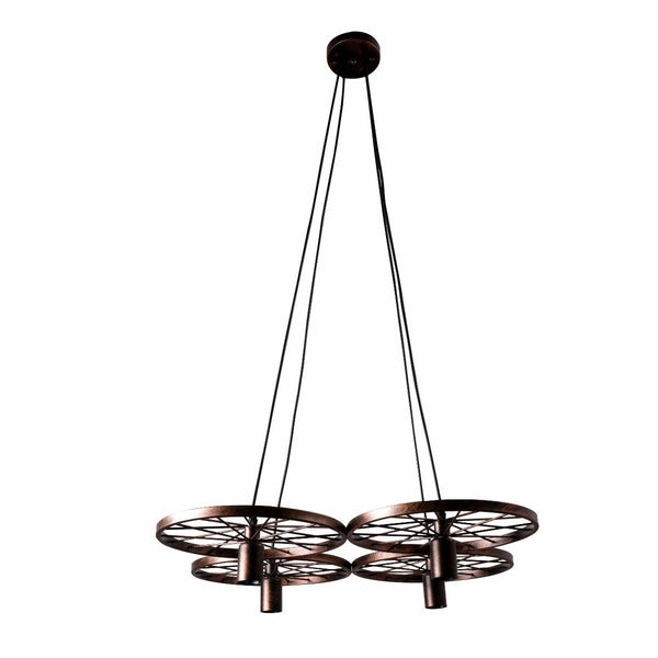 Vintage Industrial Wagon Wheel Chandelier Pendant Ceiling Light E27