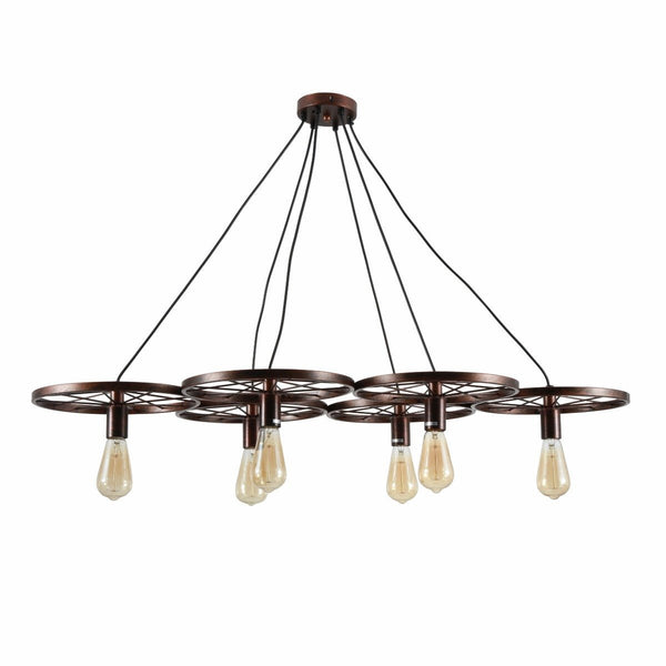 Vintage Industrial Wagon Wheel Chandelier Pendant Ceiling Light E27