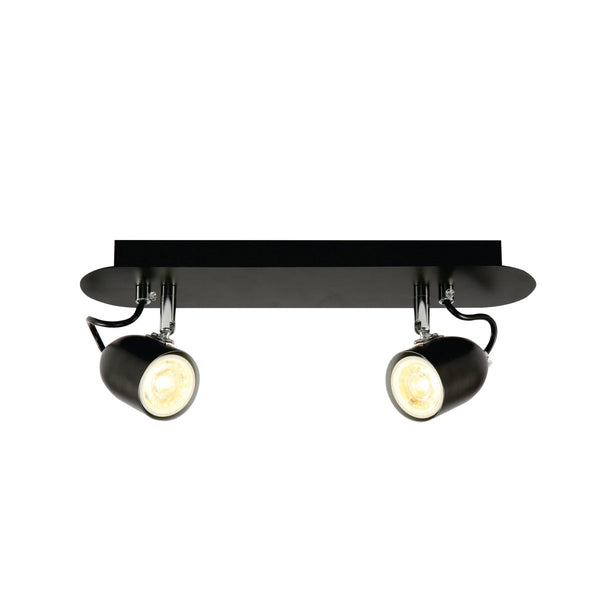 Black Cone Shade Black Chrome Metal Body Ceiling and Wall Light GU10