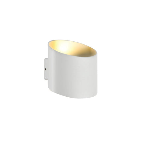 White Oblique Cylinder Up Down Outdoor Modern LED Wall Light
