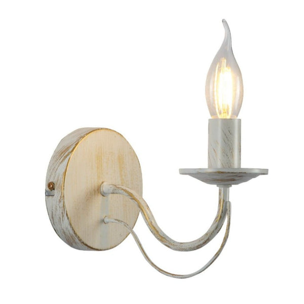 White Rice Metal Wall Light E14 Fitting