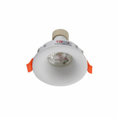 Round or Rectangle White Diecast Aluminium Fixed Downlight GU10 Fitting