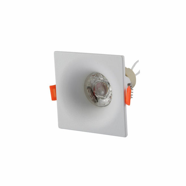 Round or Rectangle White Diecast Aluminium Fixed Downlight GU10 Fitting