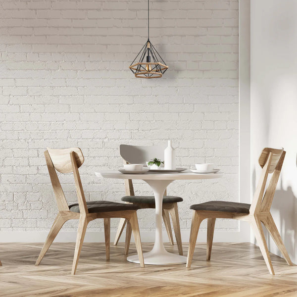 Manila Hemp Rope Diamond Pendant Light Black E27