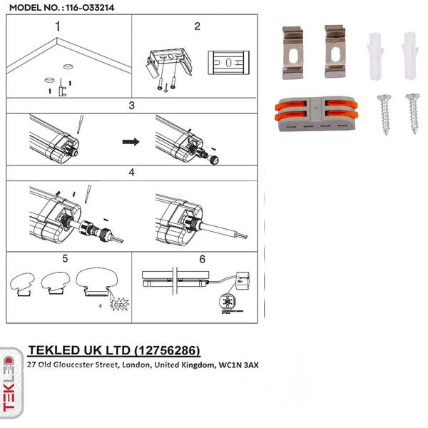 36W 4ft LED Tri-proof Slim Batten Linear Fitting IP65 120cm