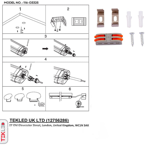 48W 5ft LED Tri-proof Slim Batten Linear Fitting IP65 150cm