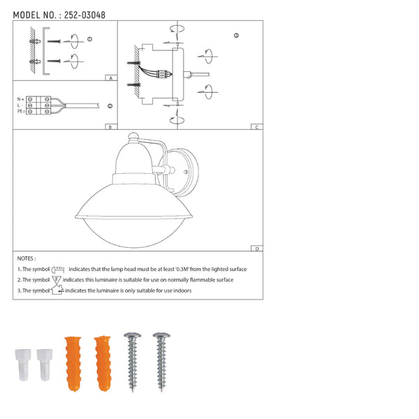 Marcel Outdoor Lantern Wall Light E27 Dark Grey