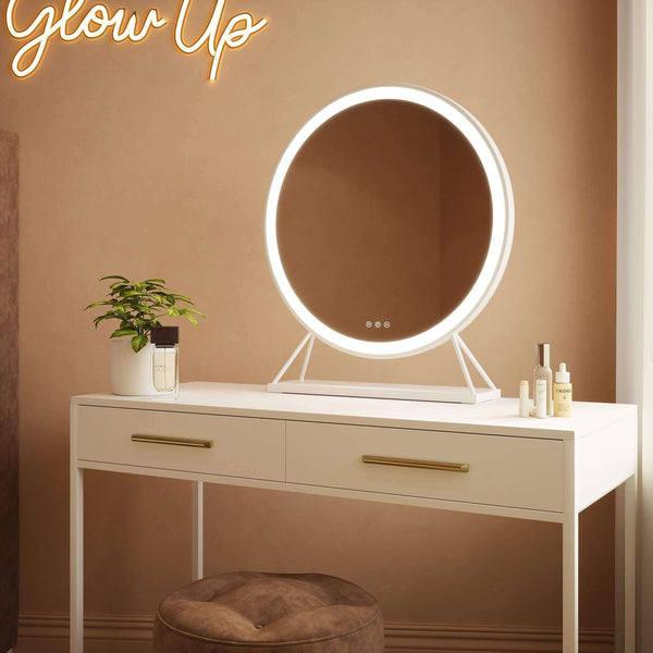 Marilyn Round Hollywood Mirror White 60x67cm
