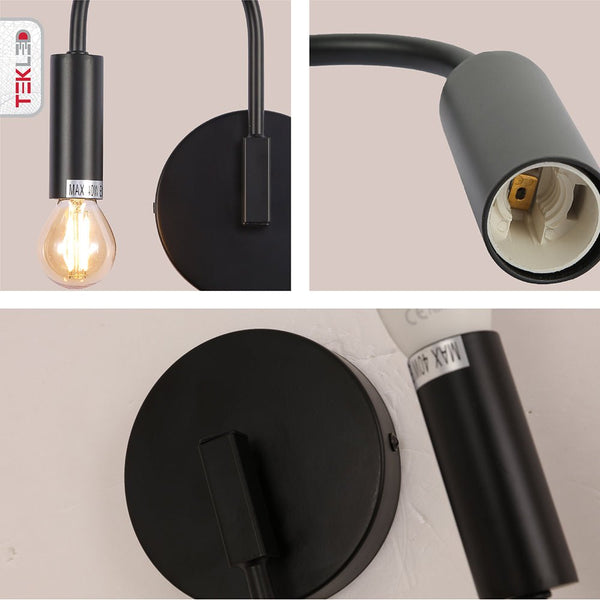 Swan Wall Light E14 Fitting