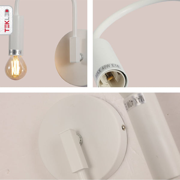 Swan Wall Light E14 Fitting