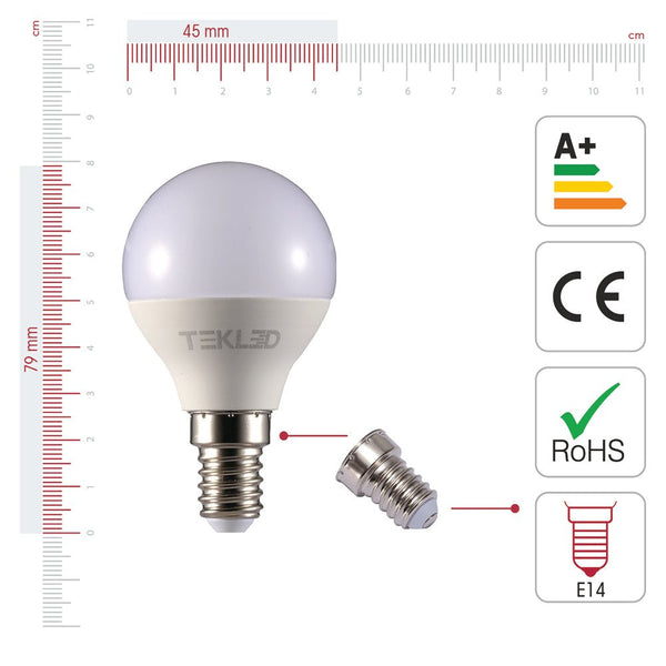 Canes LED Golf Ball Bulb P45 E14 Small Edison Screw 6W