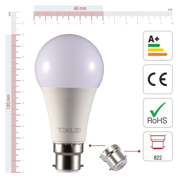 Leo LED GLS Bulb A60 B22 Bayonet Cap
