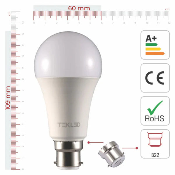 Leo LED GLS Bulb A60 Dimmable B22 Bayonet Cap