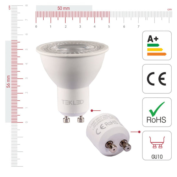Lepus LED Spot Bulb PAR16 Dimmable GU10 7W Pack of 6