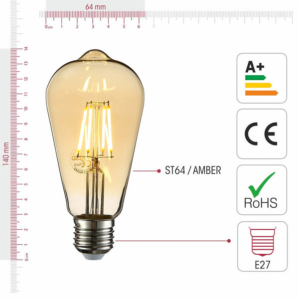 LED Filament ST64 Edison Bulb E27 Edison Screw