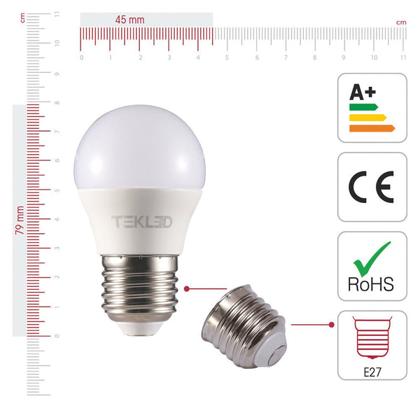 Ursa LED Golf Ball Bulb G45 E27 Edison Screw 5W