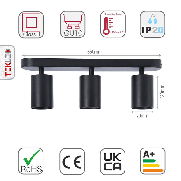 Rotatable Tilt GU10 Spotlight Round Square Linear Rose