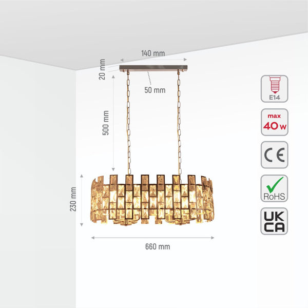 Coffin Stone Gold Metal Castle Type Chandelier Ceiling Light E14 Round or Island