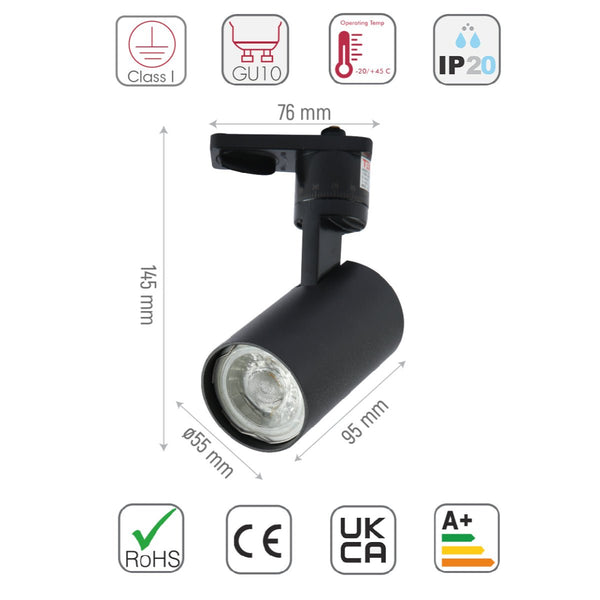 Diecast Tracklight Spotlight Single Line GU10