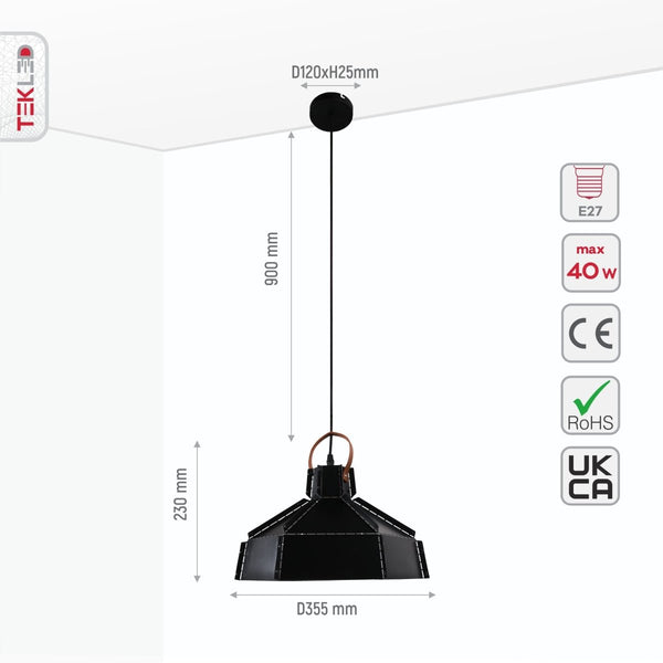 Esagono Midi Maxi Metal Pendant Ceiling Light E27