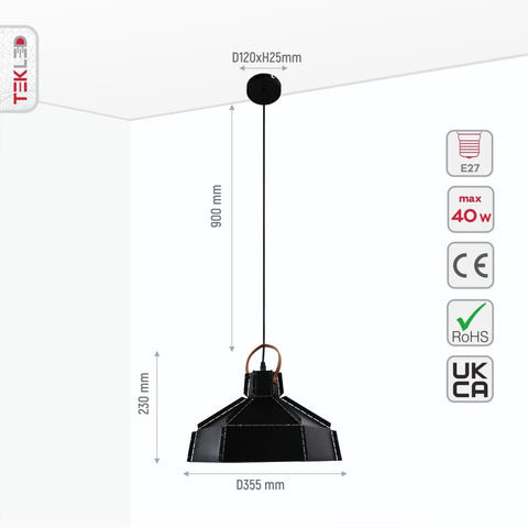 Esagono Midi Maxi Metal Pendant Ceiling Light E27
