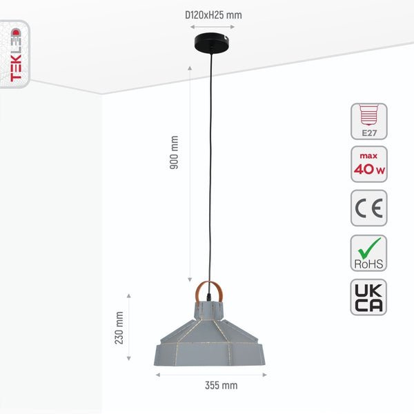 Esagono Midi Maxi Metal Pendant Ceiling Light E27