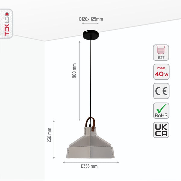 Esagono Midi Maxi Metal Pendant Ceiling Light E27