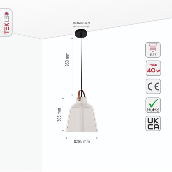 Esagono Mini Metal Pendant Ceiling Light E27 D285 mm