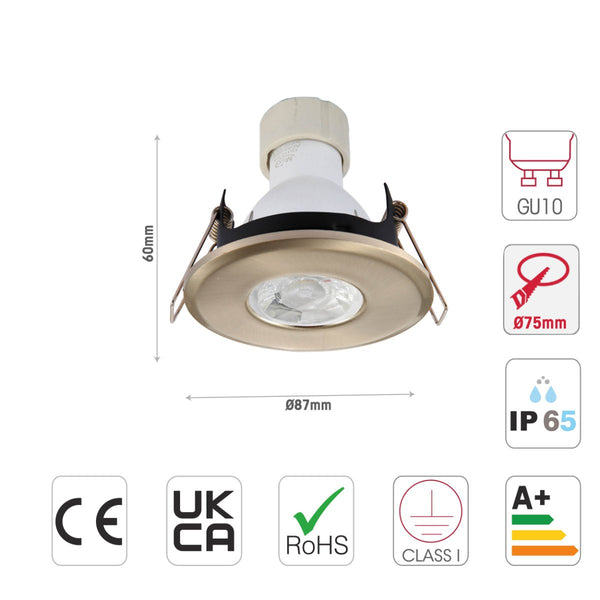 IP65 Fixed Diecasting Downlight GU10 Terminal Bracket And Junction Box