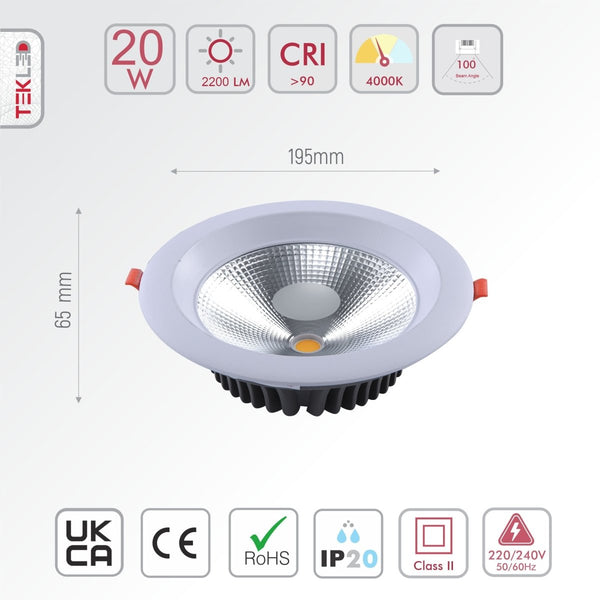 LED COB Recessed Fixed Downlight