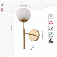 Modern Globe Wall Light Sconce - Sleek Minimalist Design Light Fixture for Contemporary Spaces