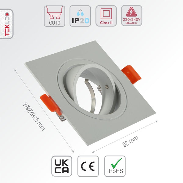 Rectangle Recessed Tilt Downlight GU10