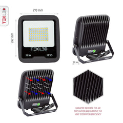 LED Floodlight SMD3030 50W Cool White 4000K IP65
