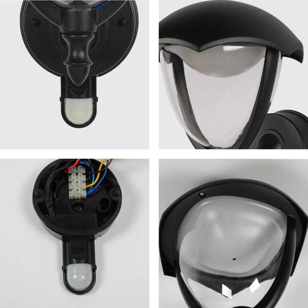 Megan LED Outdoor Lantern Wall Light 6W 3000K Black