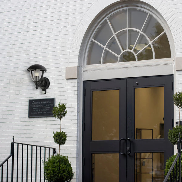 Megan Outdoor Lantern Wall Light E27 Black