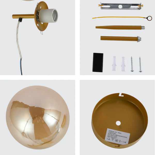 Mid-century Nordic Globe Sconce Modern Wall Light