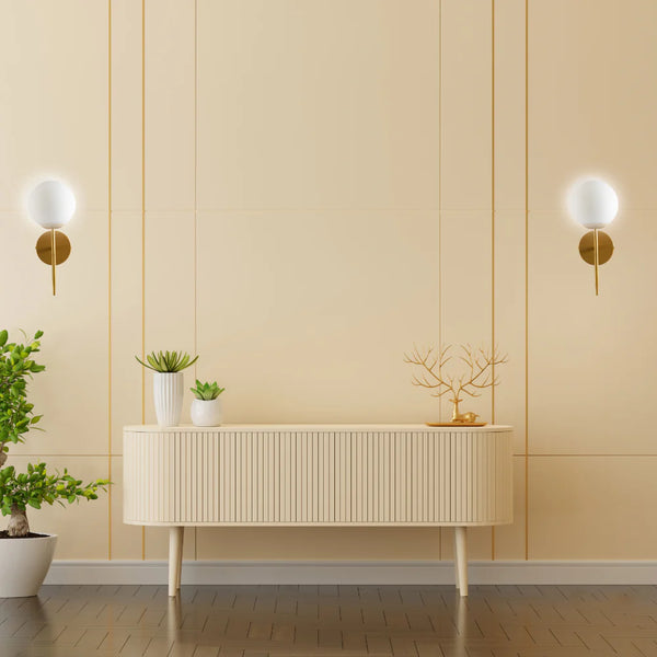 Mid-century Nordic Globe Sconce Modern Wall Light