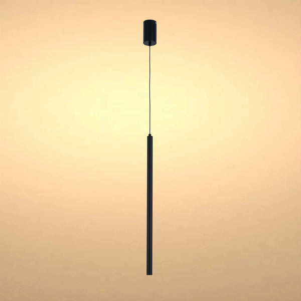 Slim Cylindrical Pendant Light - 5W, 4000K Cool White, IP20
