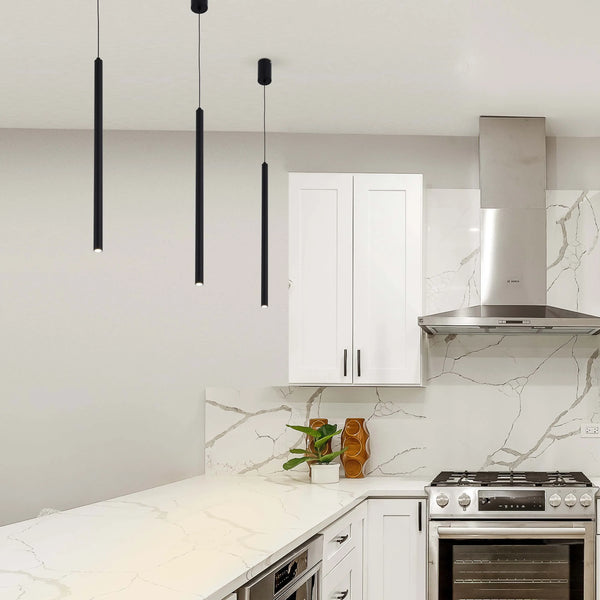 Slim Cylindrical Pendant Light - 5W, 4000K Cool White, IP20