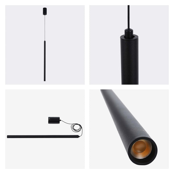 Slim Cylindrical Pendant Light - 5W, 4000K Cool White, IP20