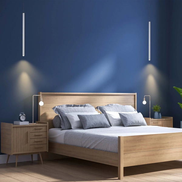 Slim Cylindrical Pendant Light - 5W, 4000K Cool White, IP20