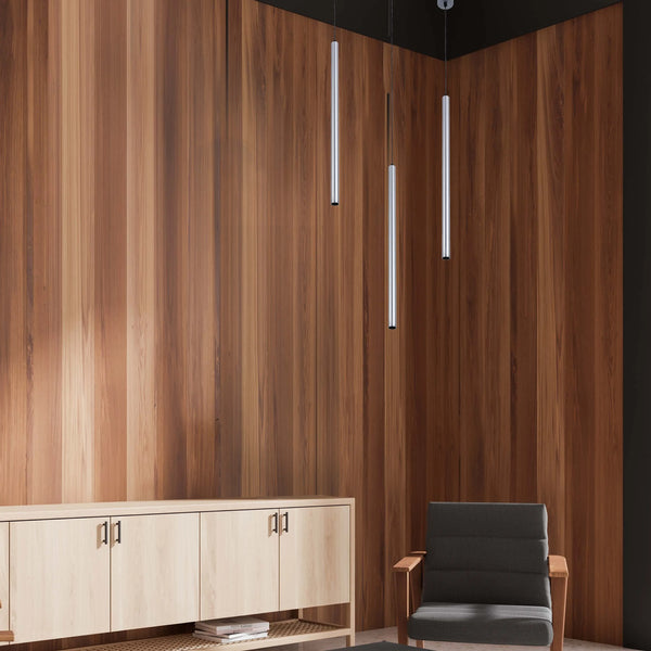 Slim Cylindrical Pendant Light - 5W, 4000K Cool White, IP20