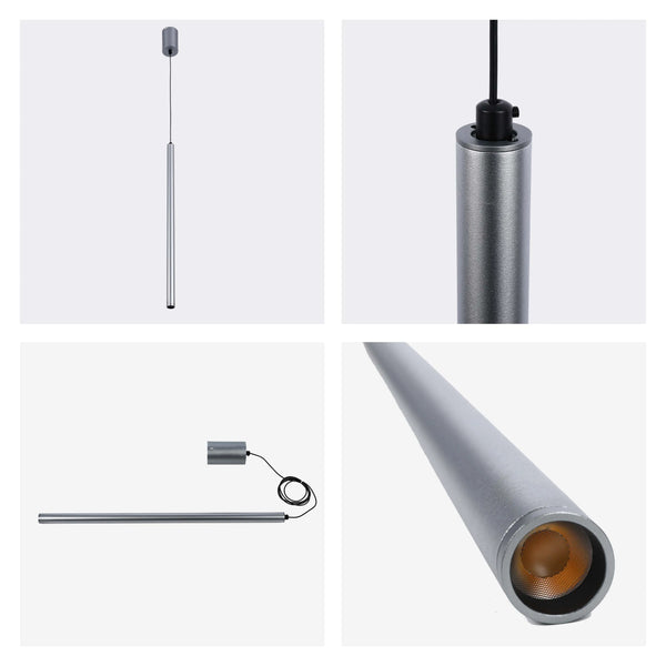 Slim Cylindrical Pendant Light - 5W, 4000K Cool White, IP20