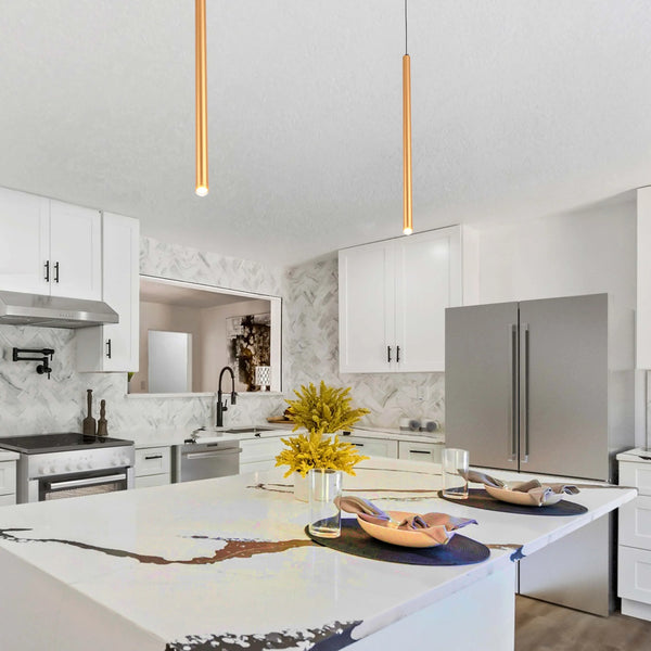 Slim Cylindrical Pendant Light - 5W, 4000K Cool White, IP20