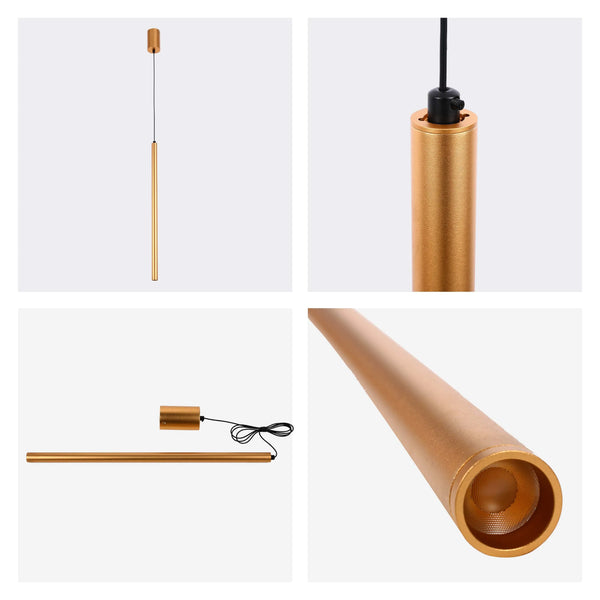 Slim Cylindrical Pendant Light - 5W, 4000K Cool White, IP20