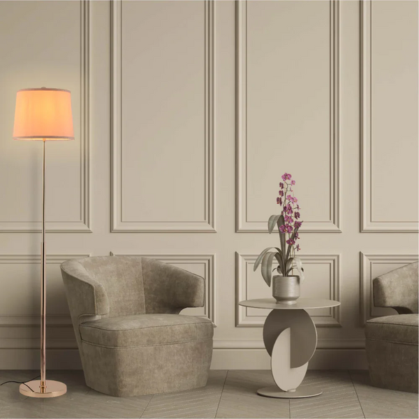 Minimalist Floor Lamp Rose Gold Flaxen