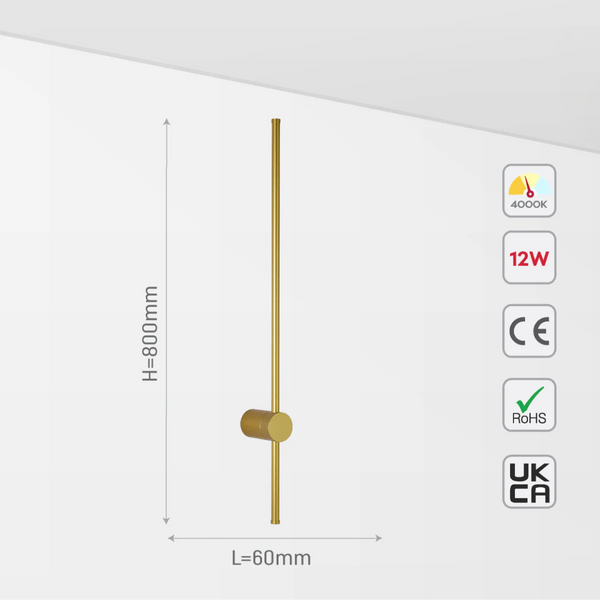 Minimalist Linear Wall Sconce Light